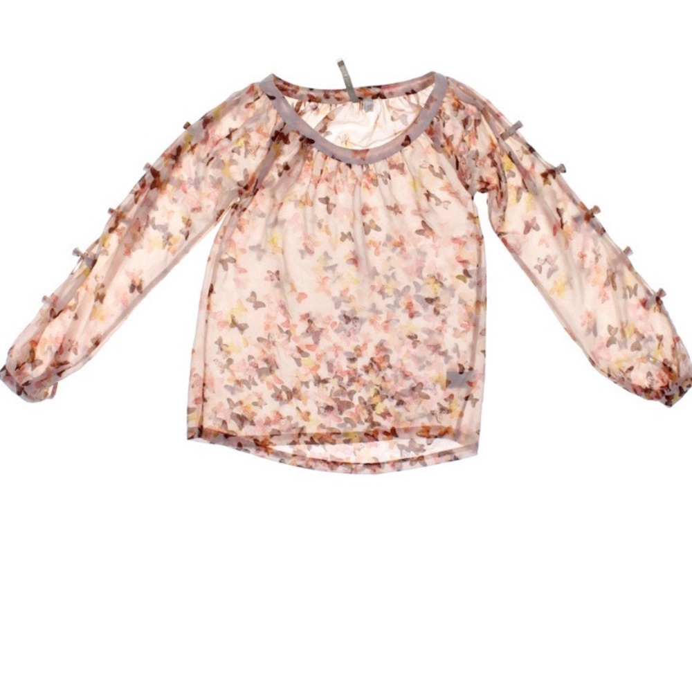 LC Lauren Conrad Pink Sheer Top